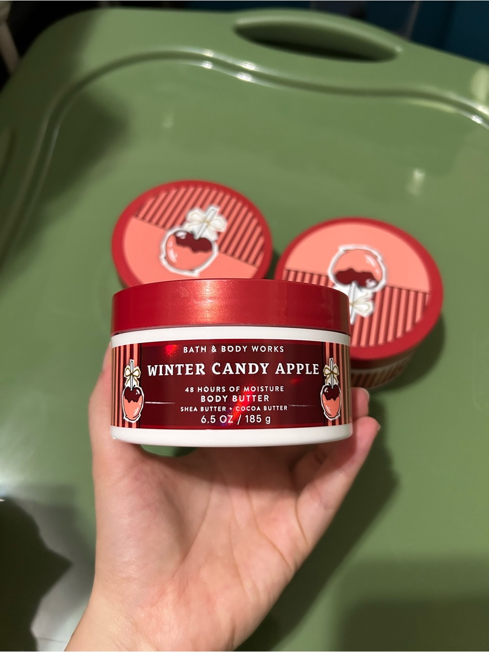 Bath & Body Works Winter Candy Apple Body Butter - Red